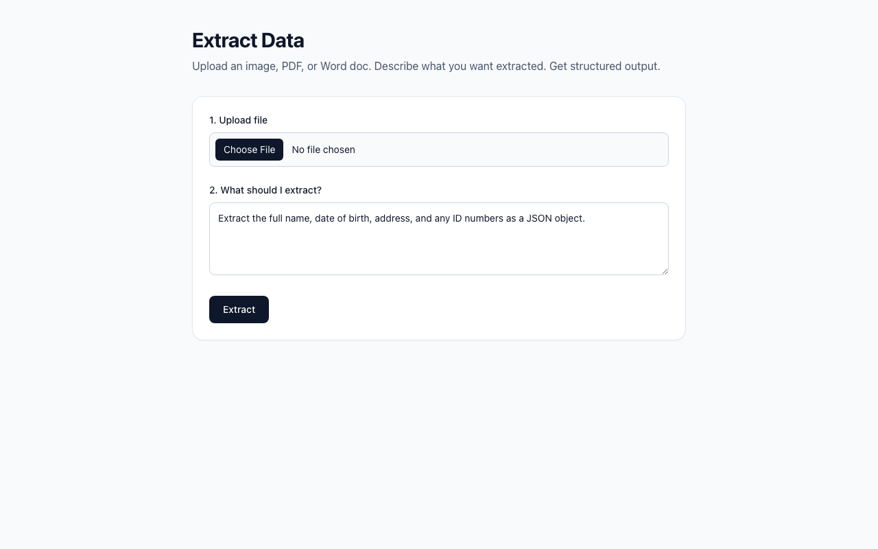 Extract Data — AI Vision OCR