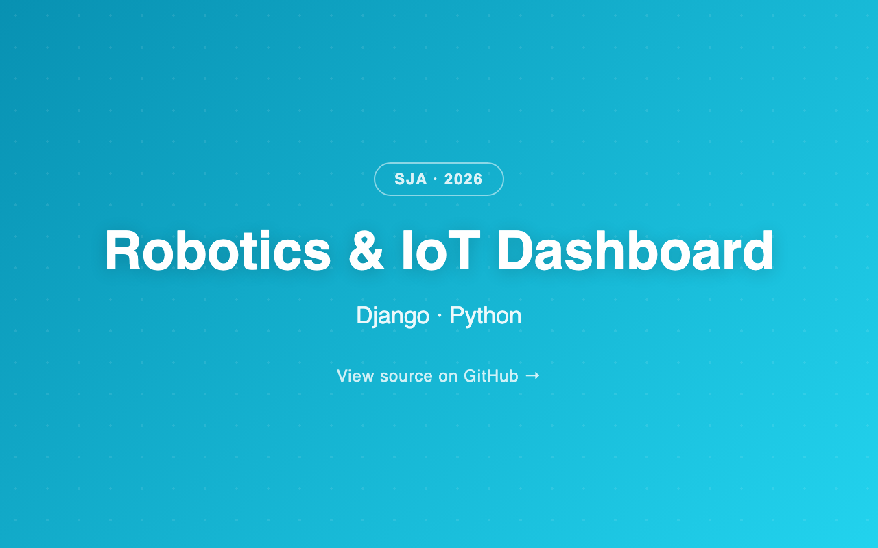 Robotics & IoT Automation Dashboard