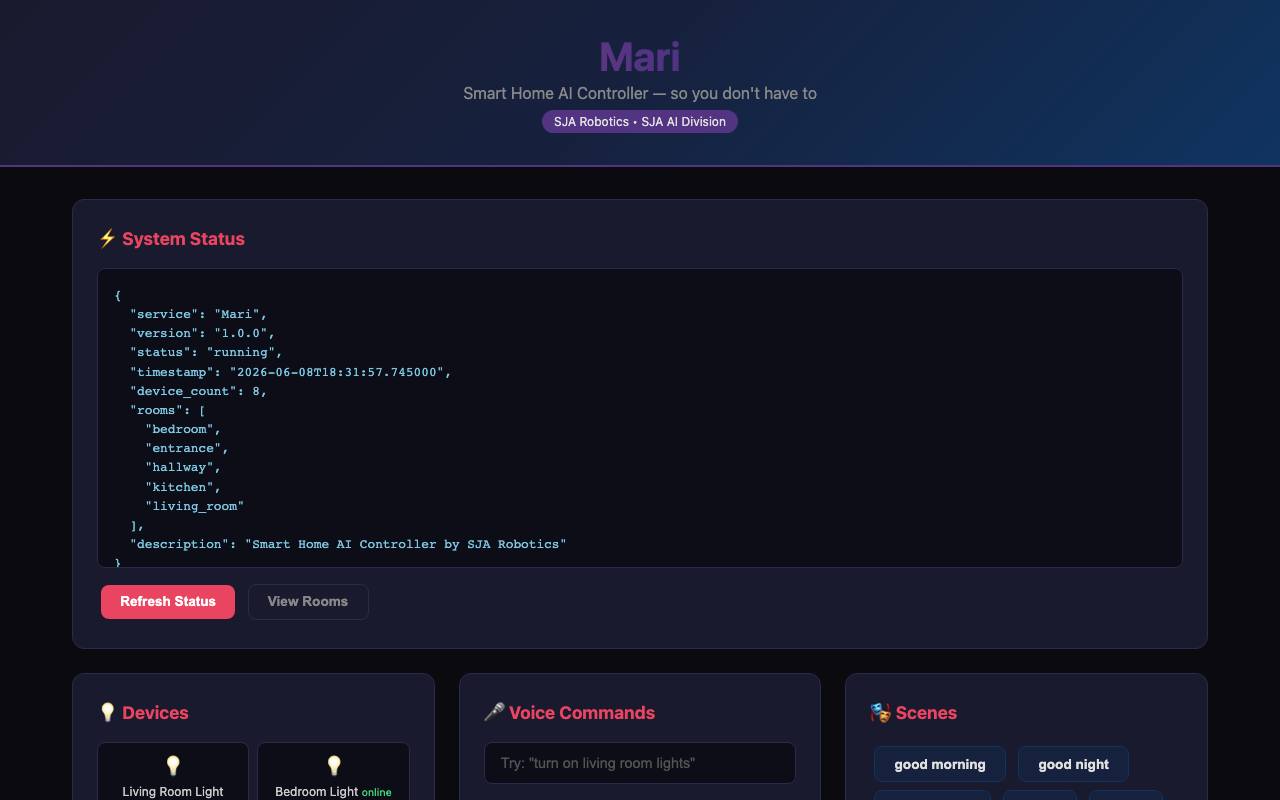 SAM — Smart Home AI Controller