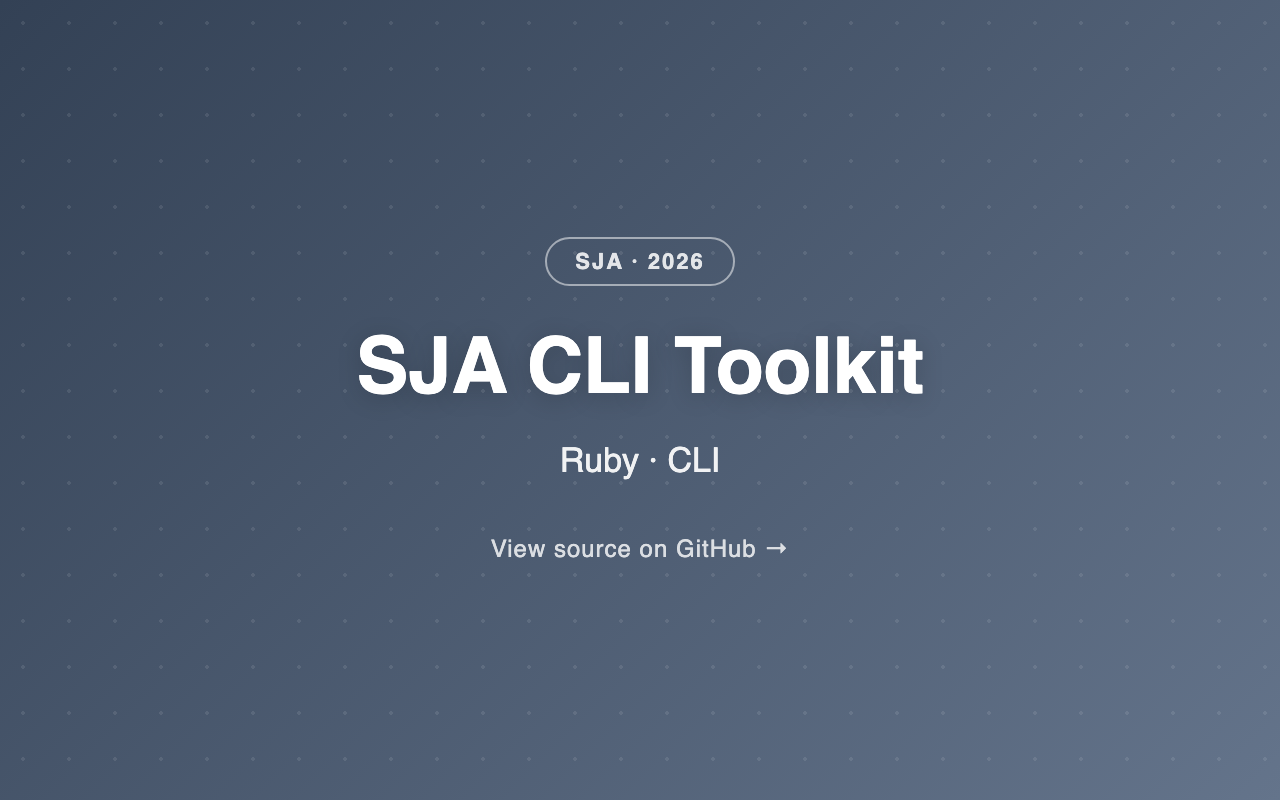 SJA CLI Toolkit