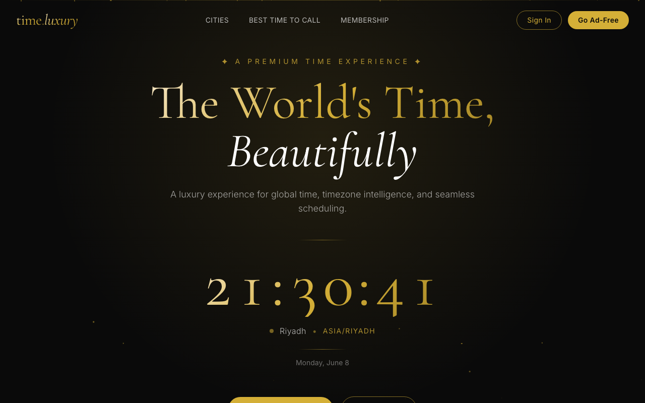 time.luxury — World Clock