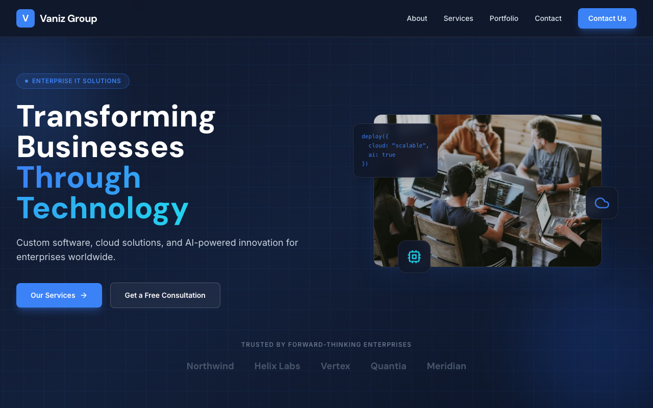Vaniz Group — IT Services