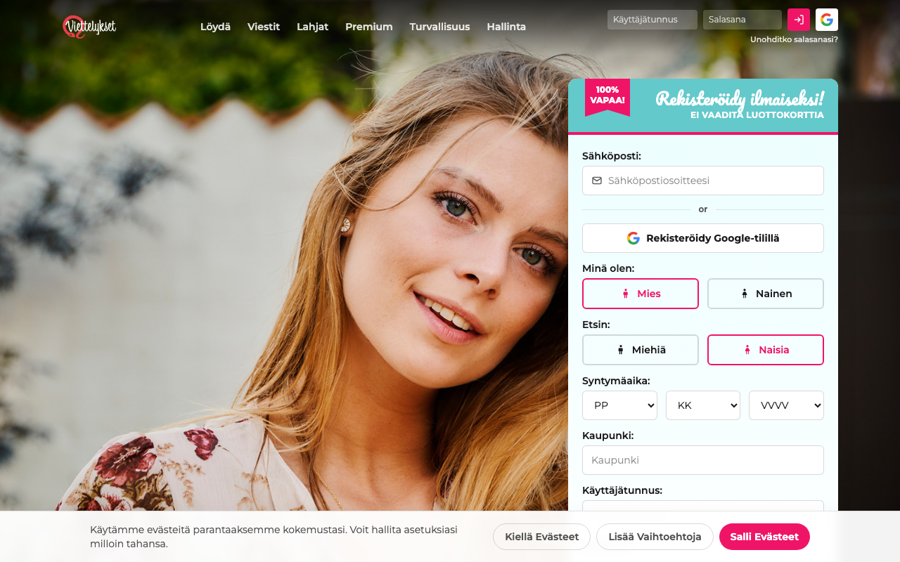 Viettelykset — Dating Site