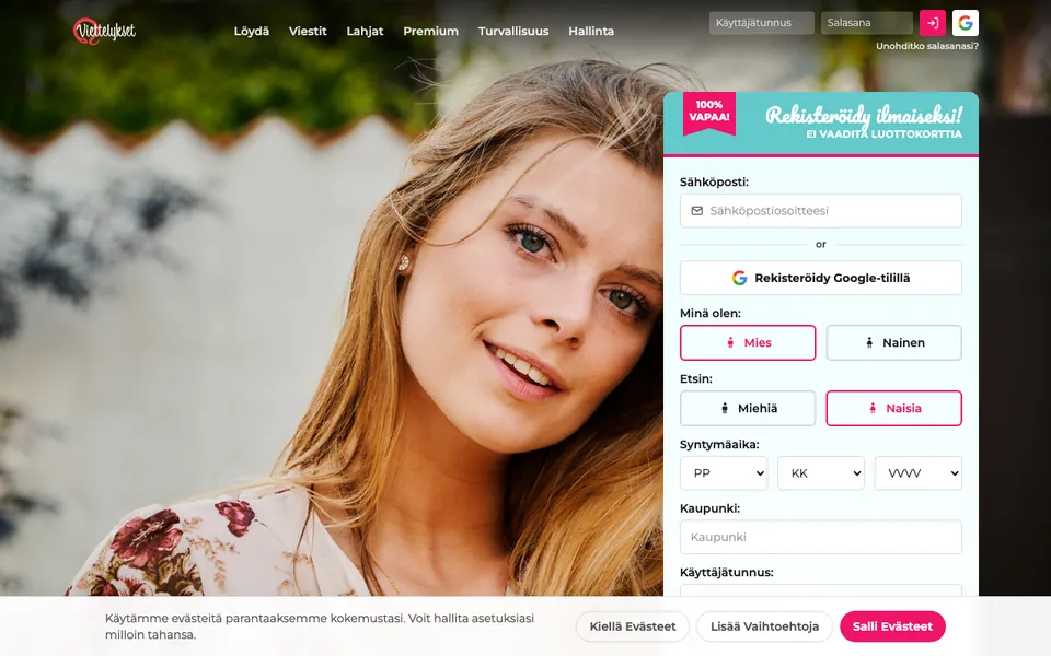 Viettelykset — Dating Site