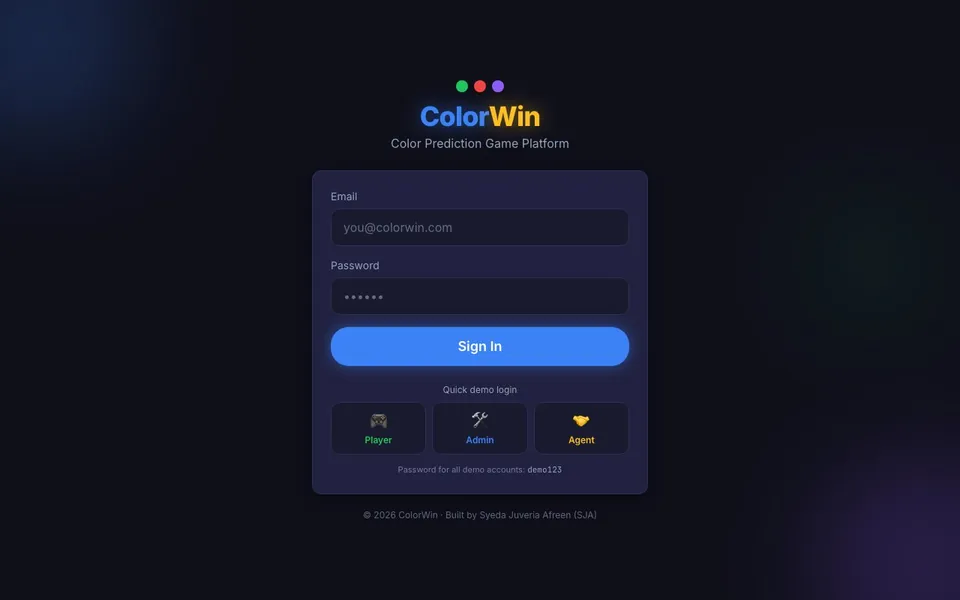 ColorWin — Color Prediction Game