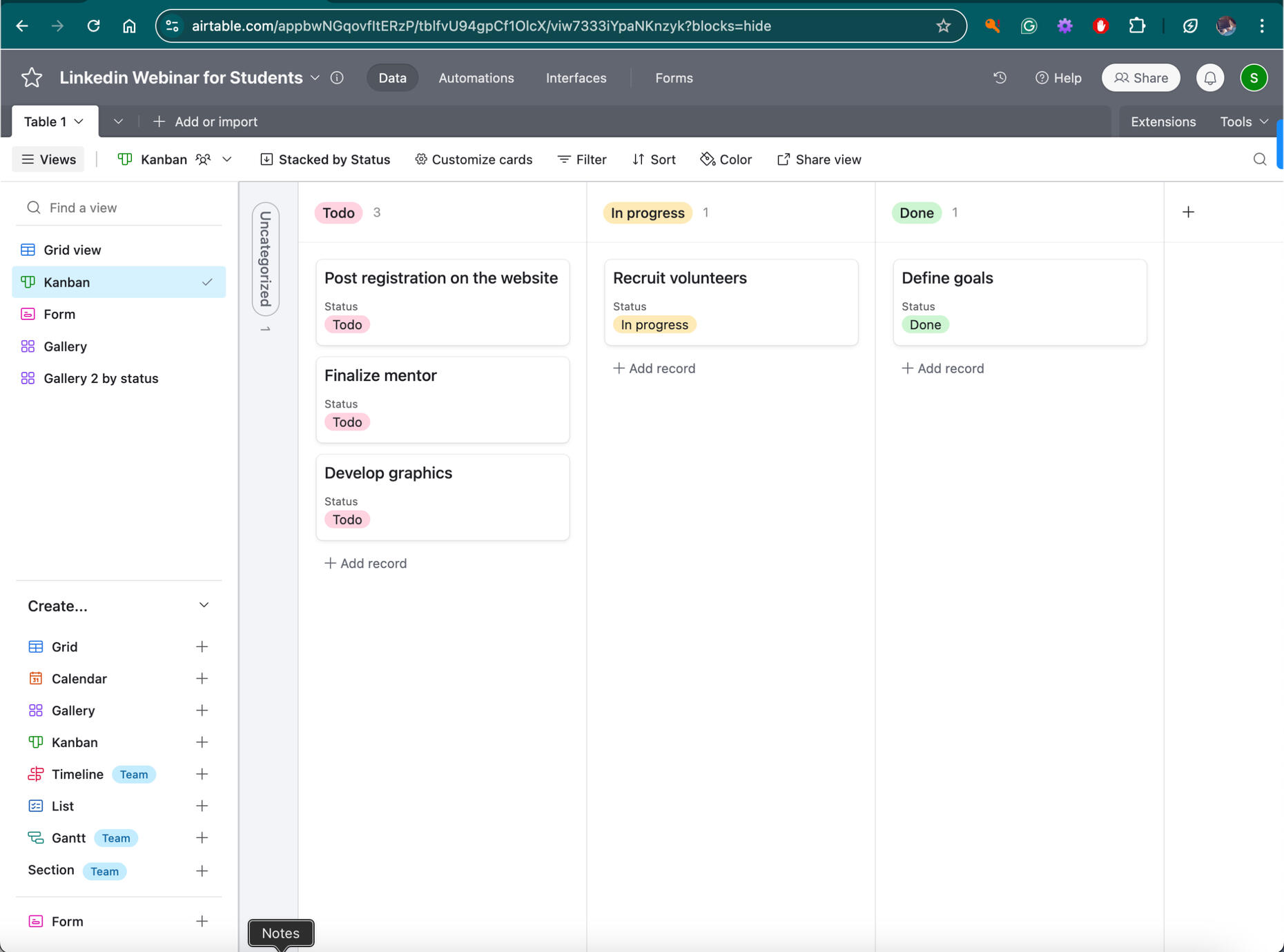 LinkedIn Webinar for Students