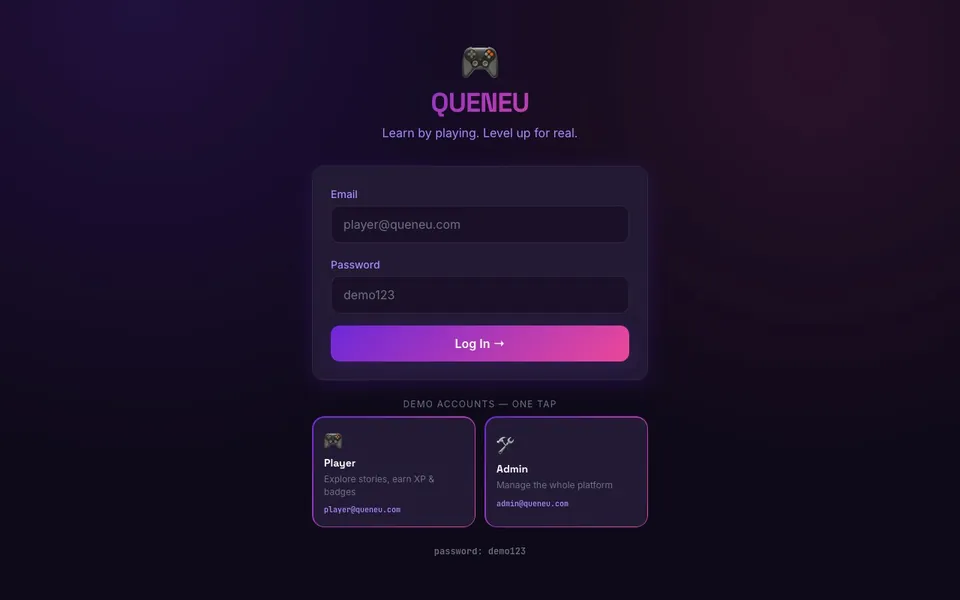 Queneu — Gamified Learning